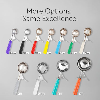 Met Lux 8 Ounce Portion Scoop 1 Durable Disher Scoop - Thumb Trigger Orange Stainless Steel Ice cream Disher For Portion Control For Ice Cream Mashed Potato And Cookie Batter