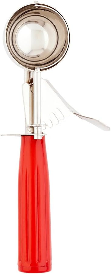 Met Lux 8 Ounce Portion Scoop 1 Durable Disher Scoop - Thumb Trigger Orange Stainless Steel Ice cream Disher For Portion Control For Ice Cream Mashed Potato And Cookie Batter