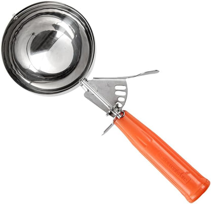 Met Lux 8 Ounce Portion Scoop 1 Durable Disher Scoop - Thumb Trigger Orange Stainless Steel Ice cream Disher For Portion Control For Ice Cream Mashed Potato And Cookie Batter