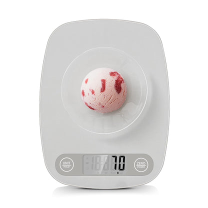 Food Scale Kitchen-Scale 11lb/5kg Food Scale for Kitchen Stainless Steel LCD Display Tare Function (g/oz/ml) for Meal Prep Coffee (Batteries Included)