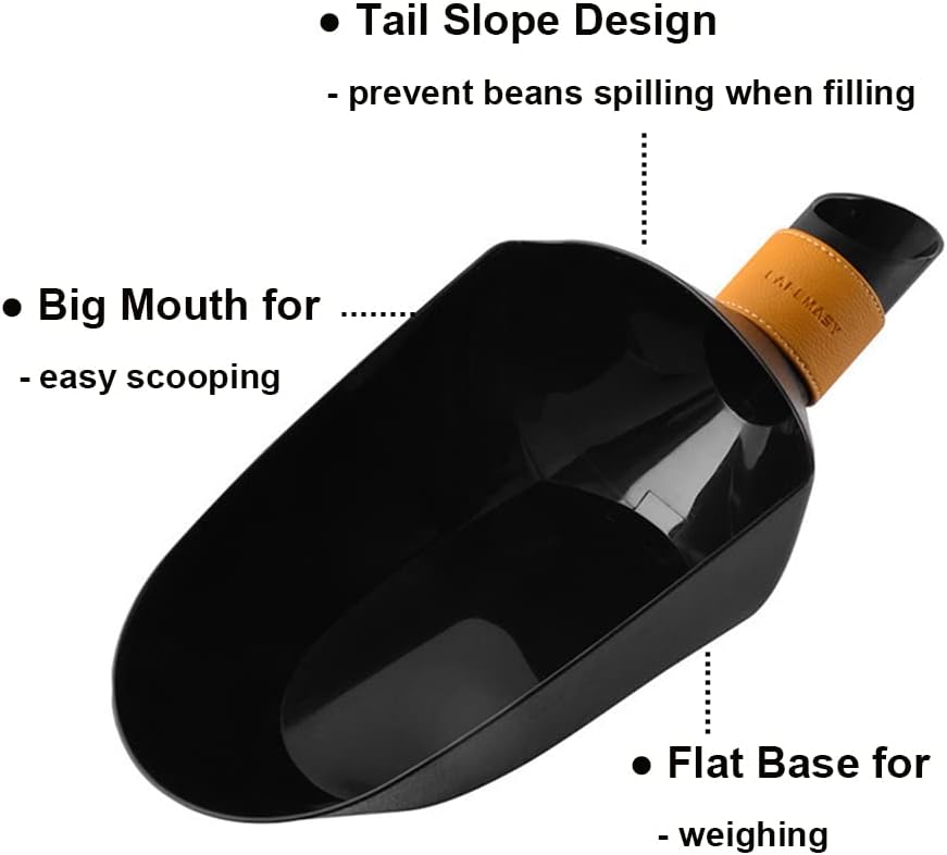 Coffee Bean Shovel Scoop Coffee Beans Filling Scooper Plastic Coffee Bean Measuring Scoop
