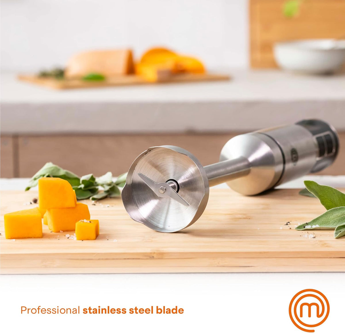 Immersion Blender Handheld with Electric Whisk & Milk Frother Attachments, Hand Held Stainless Steel Stick Emulsifier for Making Baby Food, Soup, Puree, Cake, Cappuccino, Latte etc, 400W