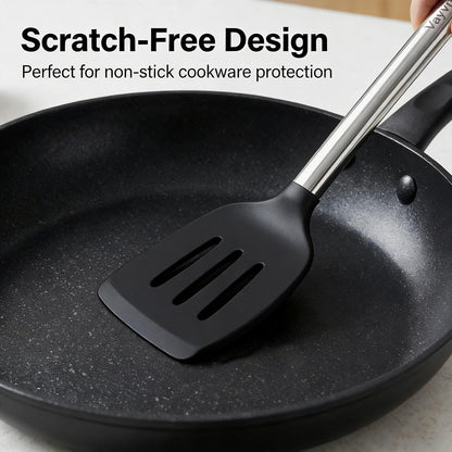 Silicone Kitchen Utensils Set, NonToxic, Plastic-Free, 8PCS, Blue