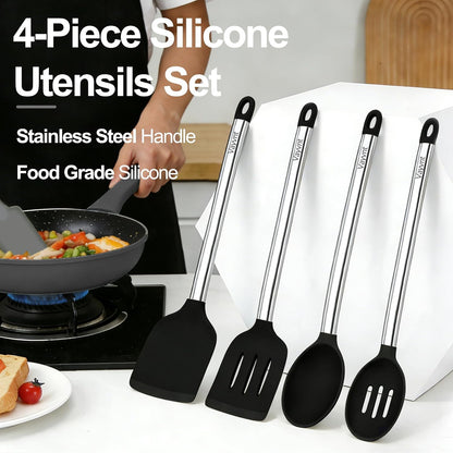 Silicone Kitchen Utensils Set, NonToxic, Plastic-Free, 8PCS, Blue