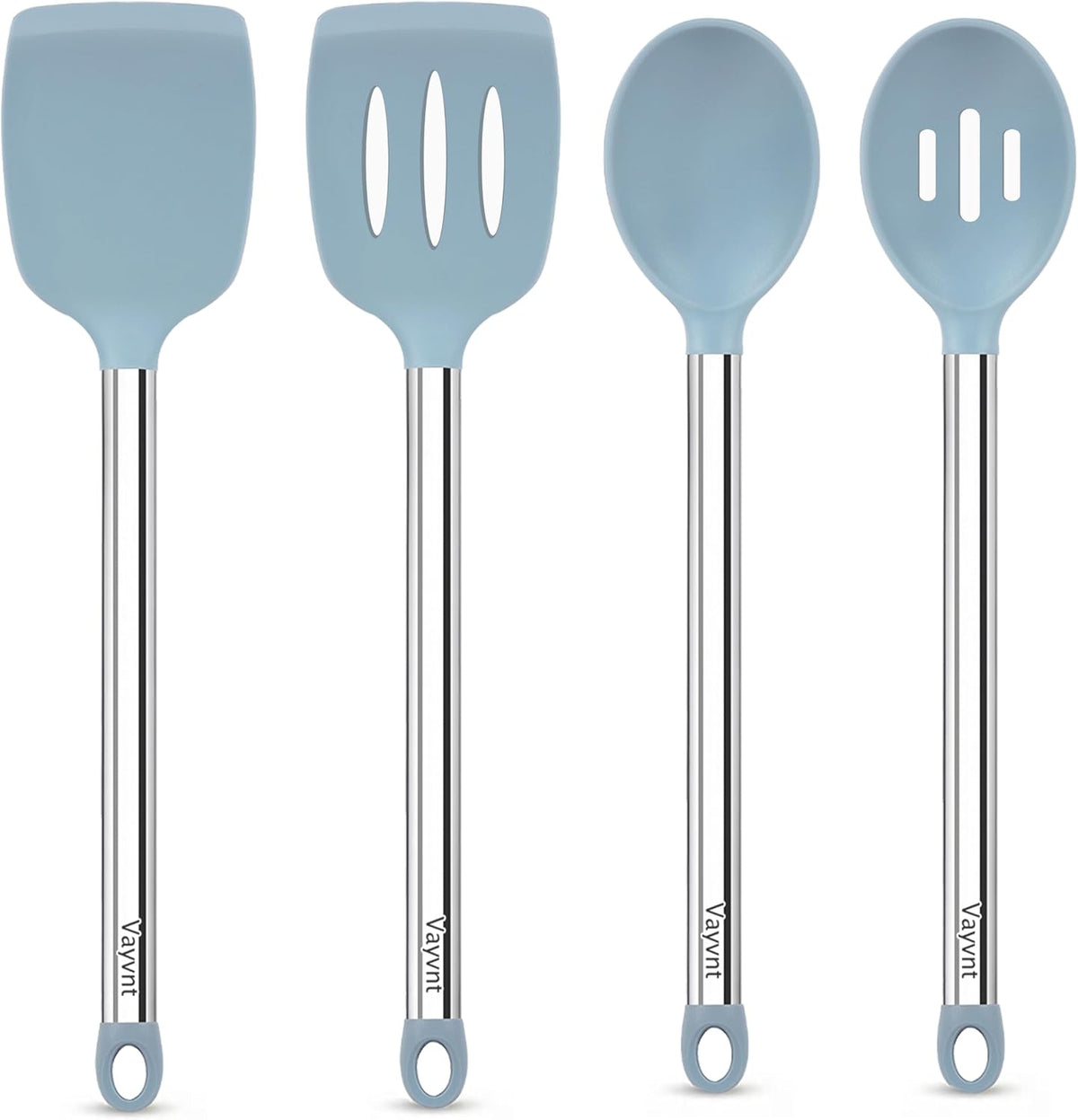Silicone Kitchen Utensils Set, NonToxic, Plastic-Free, 8PCS, Blue