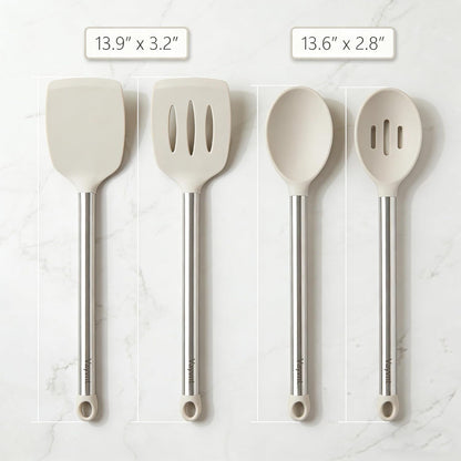 Silicone Kitchen Utensils Set, NonToxic, Plastic-Free, 8PCS, Blue