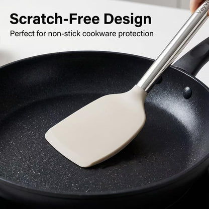 Silicone Kitchen Utensils Set, NonToxic, Plastic-Free, 8PCS, Blue