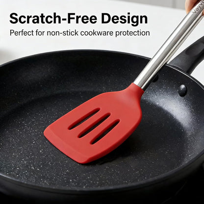 Silicone Kitchen Utensils Set, NonToxic, Plastic-Free, 8PCS, Blue