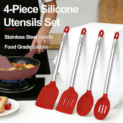Silicone Kitchen Utensils Set, NonToxic, Plastic-Free, 8PCS, Blue