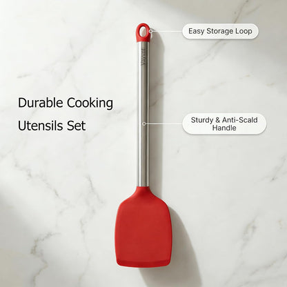 Silicone Kitchen Utensils Set, NonToxic, Plastic-Free, 8PCS, Blue