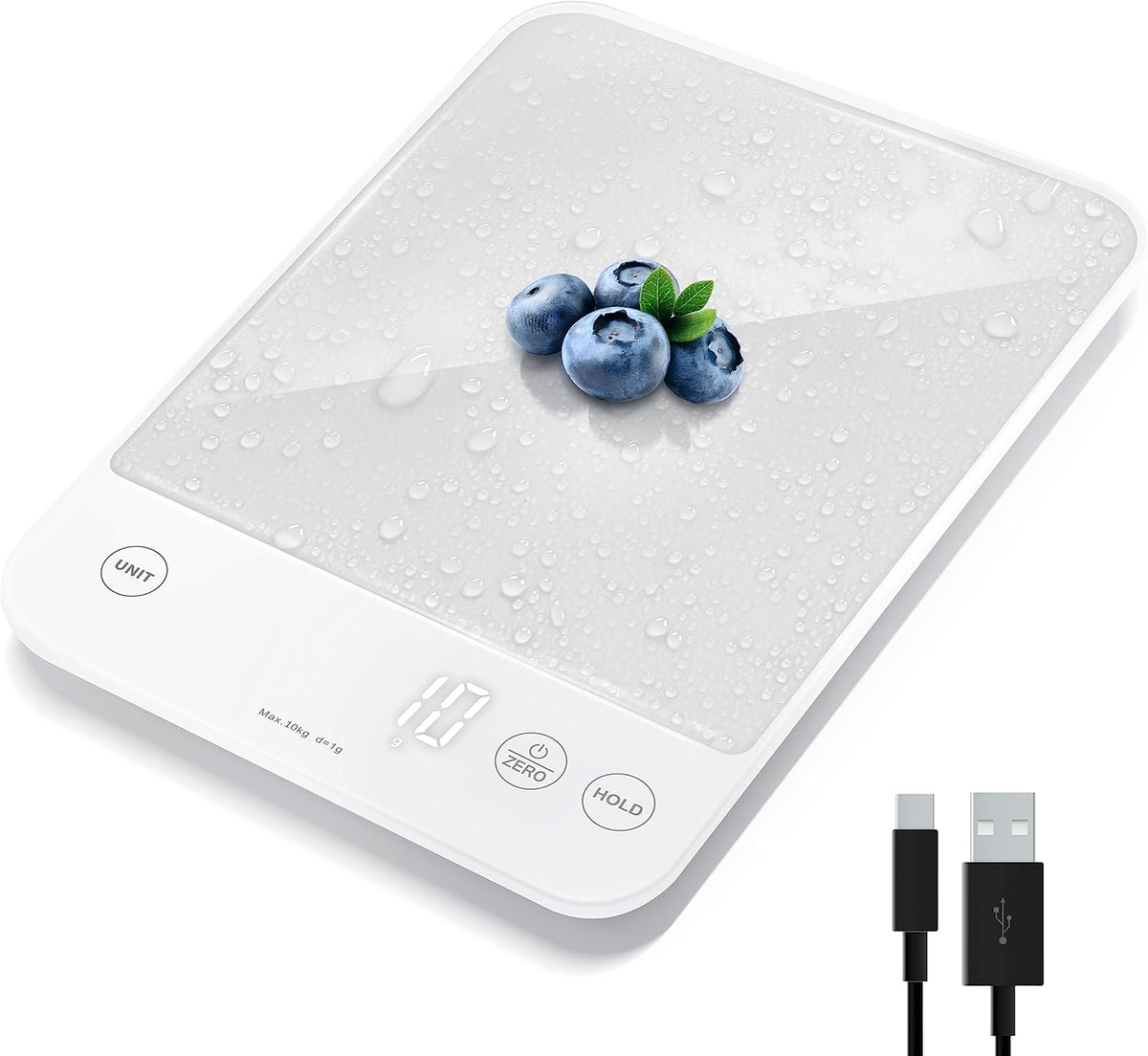 Food Kitchen Scale, Digital Grams and Ounces, 11lb