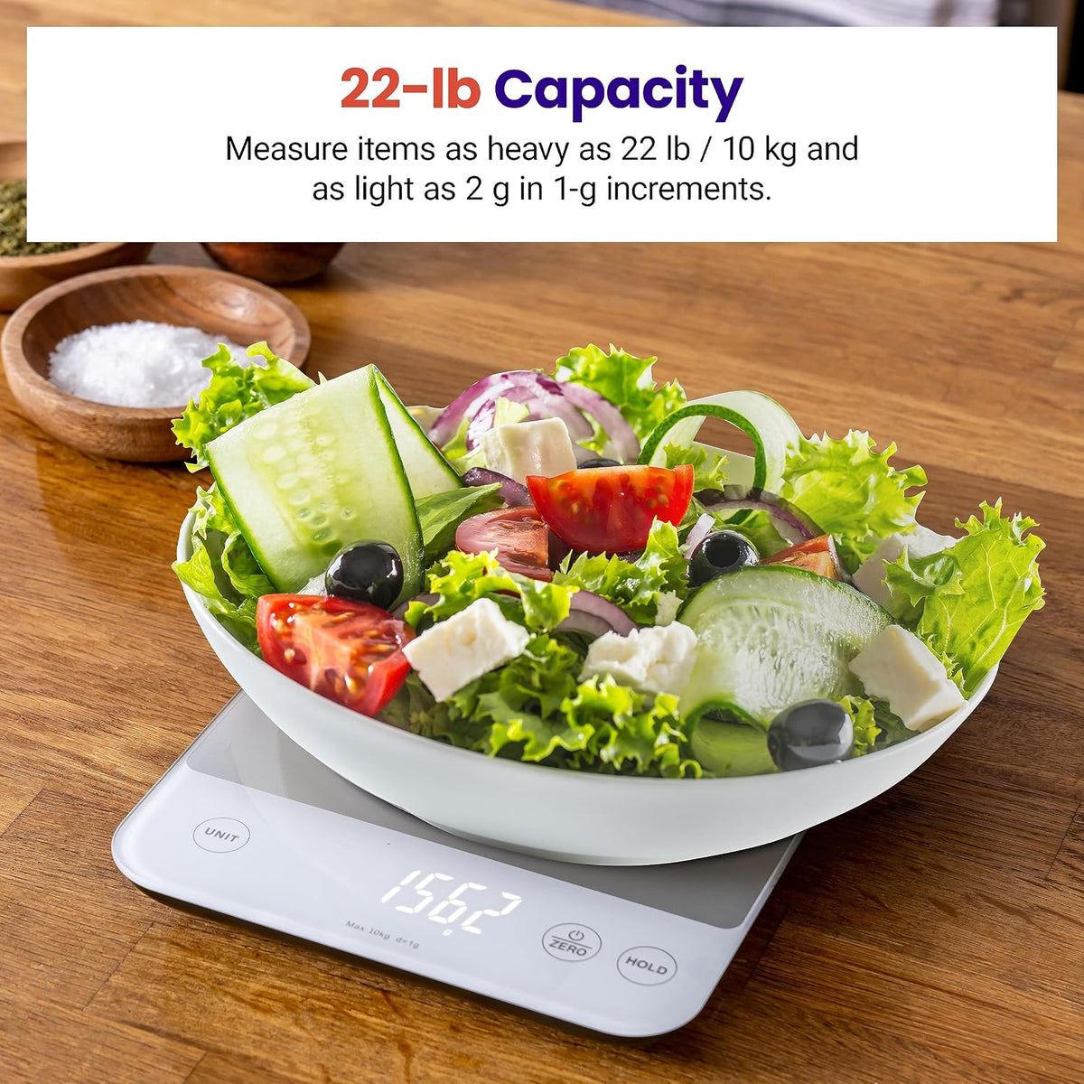 Food Kitchen Scale, Digital Grams and Ounces, 11lb