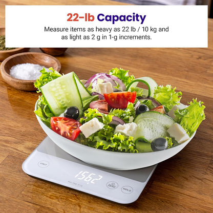 Food Kitchen Scale, Digital Grams and Ounces, 11lb