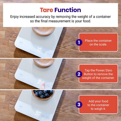 Food Kitchen Scale, Digital Grams and Ounces, 11lb