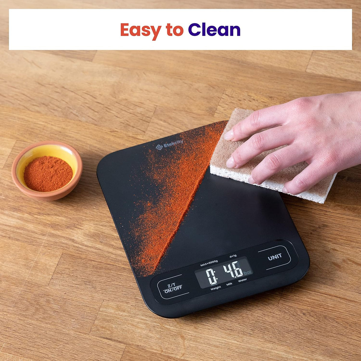 Food Kitchen Scale, Digital Grams and Ounces, 11lb