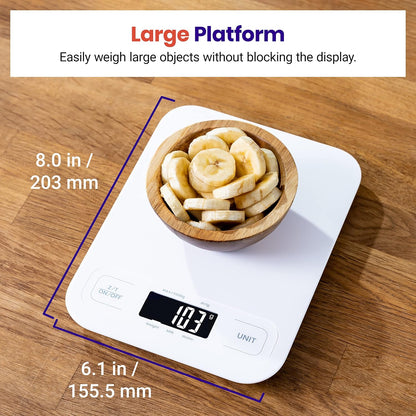 Food Kitchen Scale, Digital Grams and Ounces, 11lb