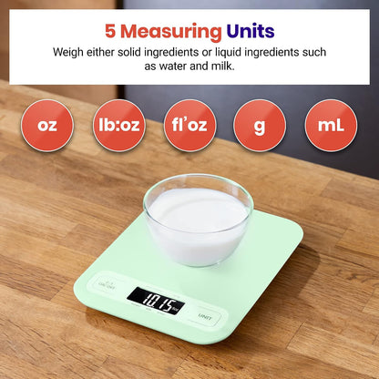 Food Kitchen Scale, Digital Grams and Ounces, 11lb