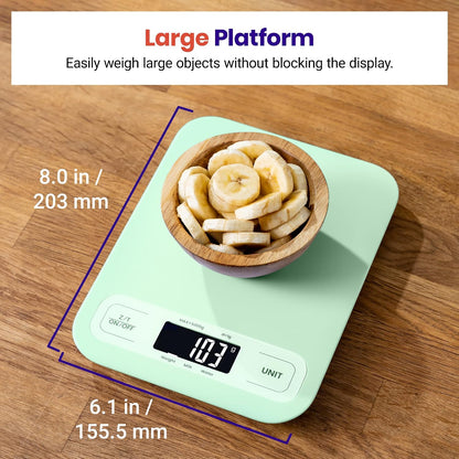 Food Kitchen Scale, Digital Grams and Ounces, 11lb