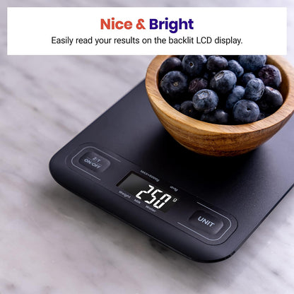 Food Kitchen Scale, Digital Grams and Ounces, 11lb