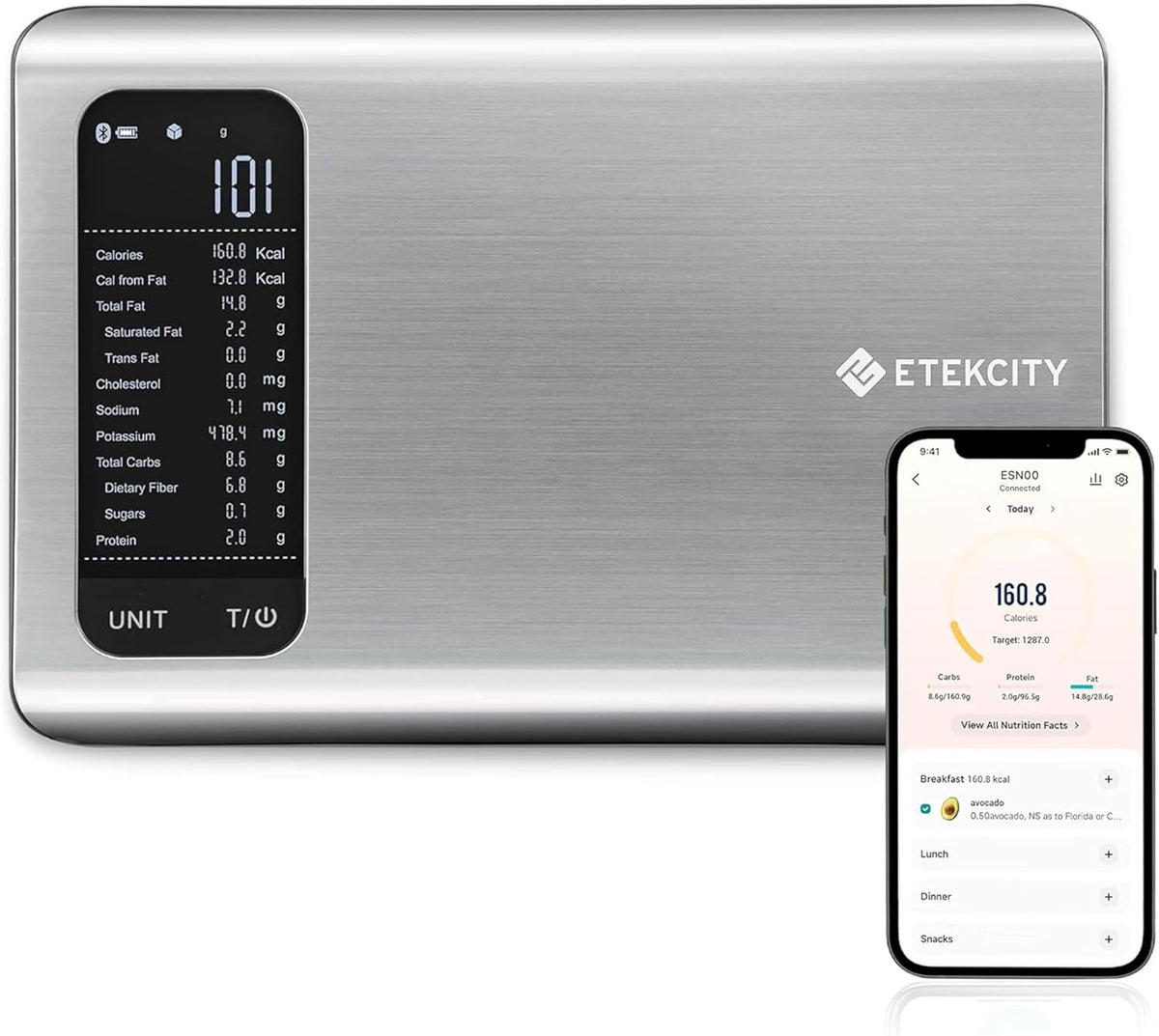 Food Kitchen Scale, Digital Grams and Ounces, 11lb