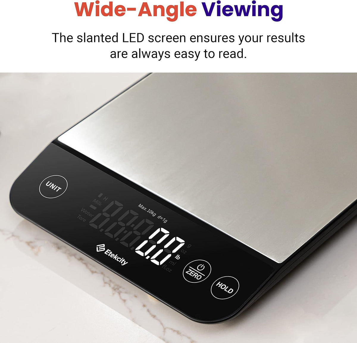 Food Kitchen Scale, Digital Grams and Ounces, 11lb