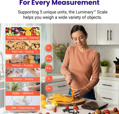 Food Kitchen Scale, Digital Grams and Ounces, 11lb