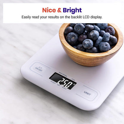 Food Kitchen Scale, Digital Grams and Ounces, 11lb