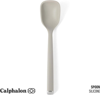 Edge Silicone Slotted Turner, Flexible Silicone Slotted Spatula with Reinforced Core, Heat-Resistant Nonstick-Safe Turner for Draining, Navy