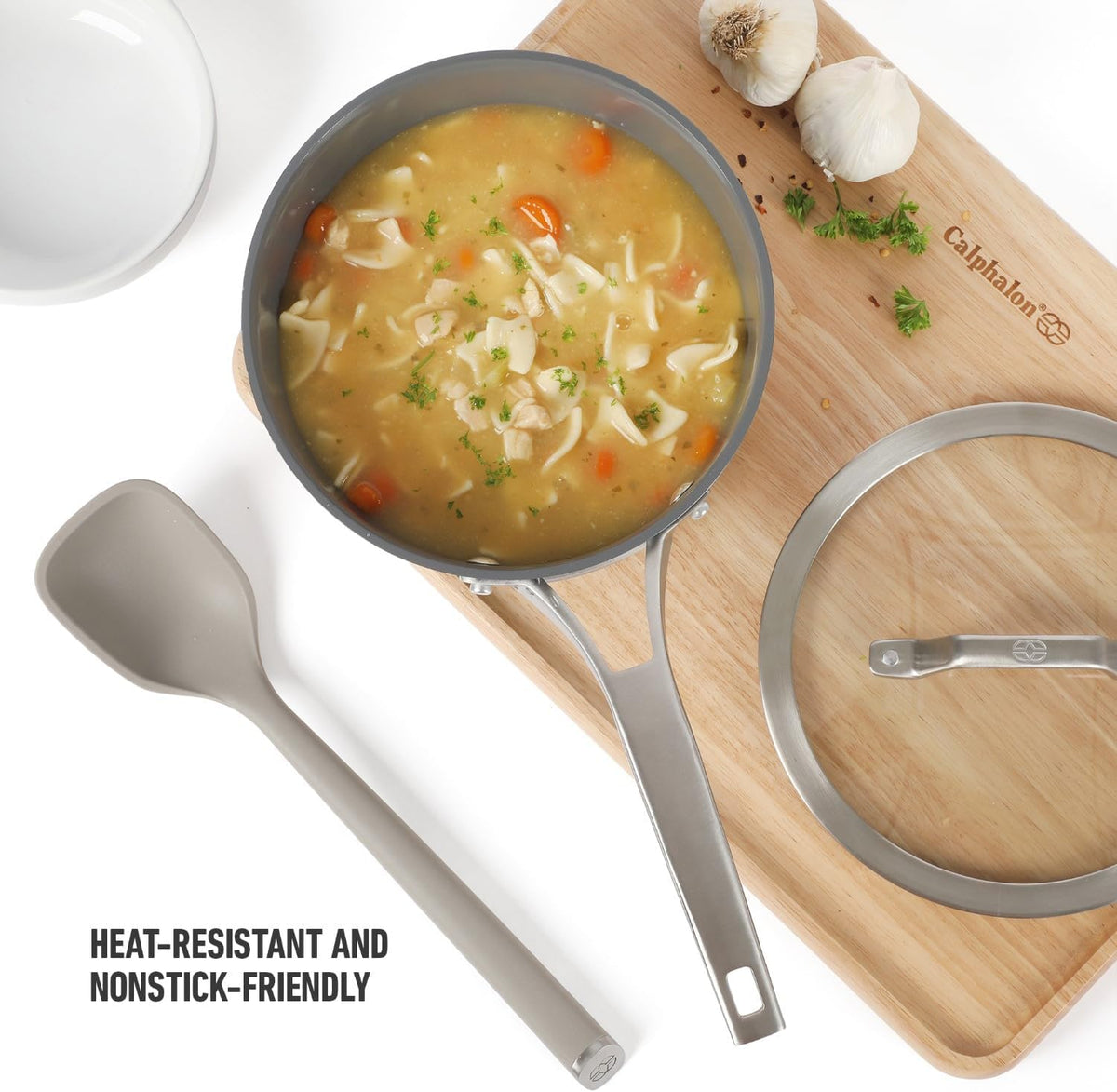 Edge Silicone Slotted Turner, Flexible Silicone Slotted Spatula with Reinforced Core, Heat-Resistant Nonstick-Safe Turner for Draining, Navy