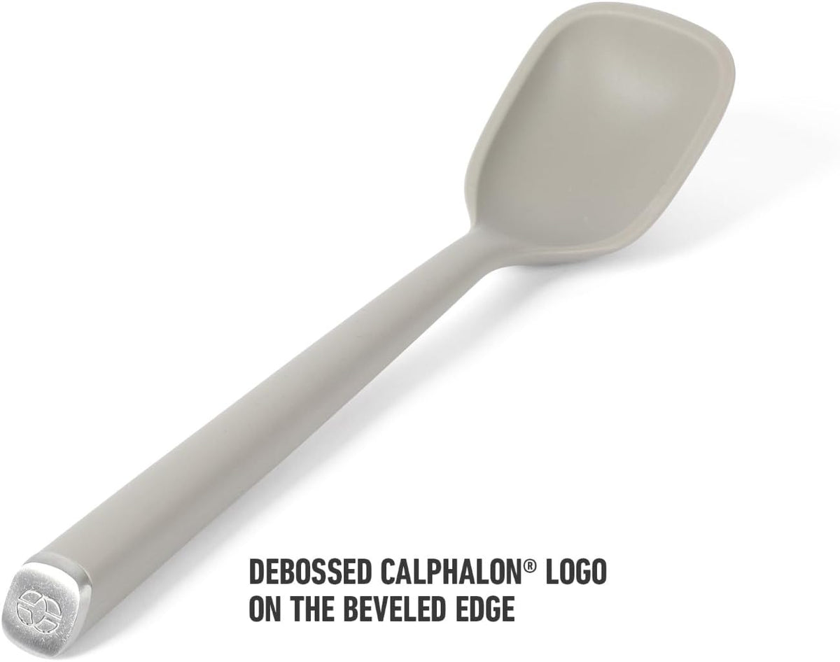 Edge Silicone Slotted Turner, Flexible Silicone Slotted Spatula with Reinforced Core, Heat-Resistant Nonstick-Safe Turner for Draining, Navy