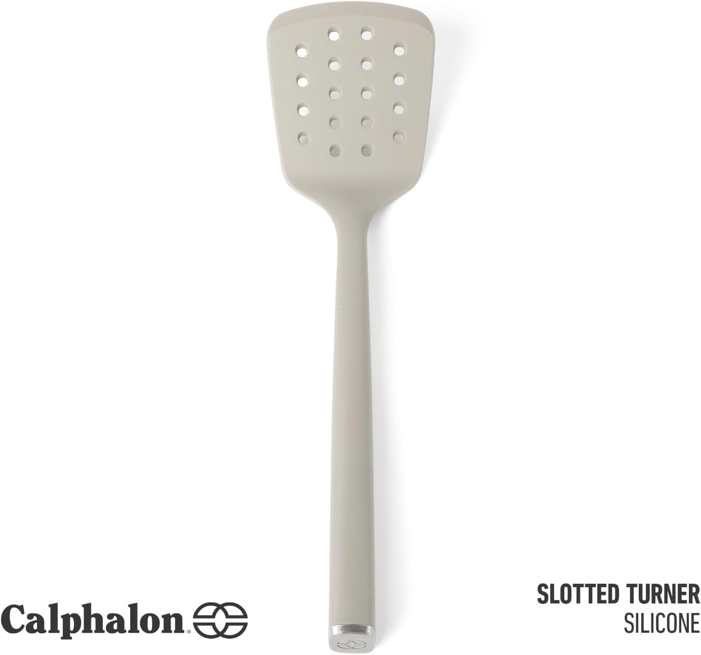 Edge Silicone Slotted Turner, Flexible Silicone Slotted Spatula with Reinforced Core, Heat-Resistant Nonstick-Safe Turner for Draining, Navy