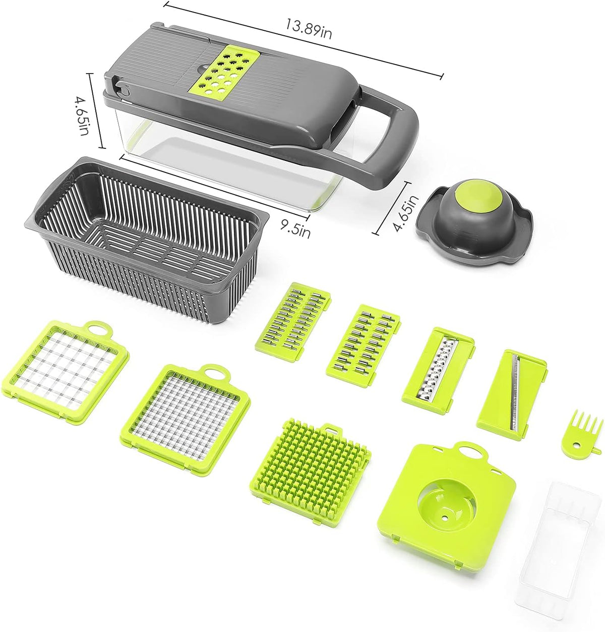 Vegetable Chopper - Time-and Labor-Saving Food - Pro Onion Cutter and Dicers, 12 in 1 Multifunctional Veggie Chopper, Container for Salad Potato Carrot Garlic…