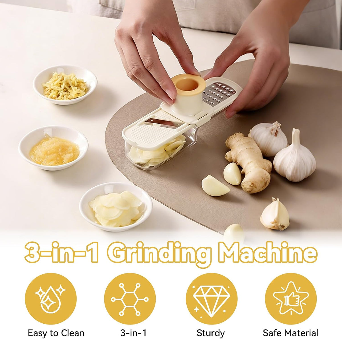 3 in 1 Garlic Slicer Kitchen Tool Set