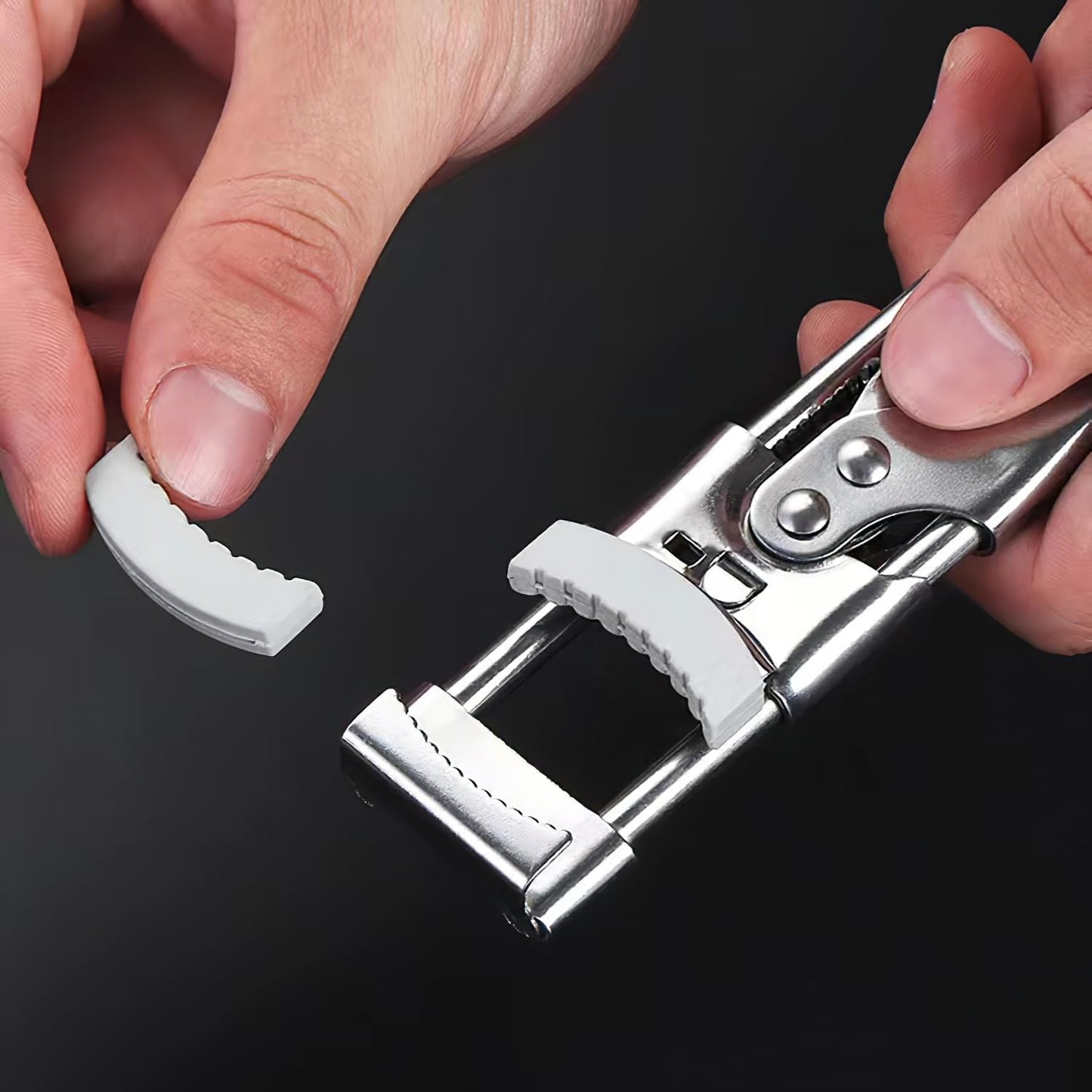 Jar Opener for Weak Hands, Adjustable Multifunctional Stainless Steel Can Opener Jar Lid Gripper With non-slip module, Removes Tight Jar Lid for Seniors with Arthritis, Manual, Kitchen Accessories