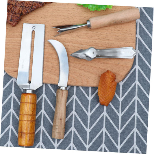 4pcs Stainless Steel Pineapple Peeler Corer Strawberry Huller Fruit Slicer Kitchen Tool