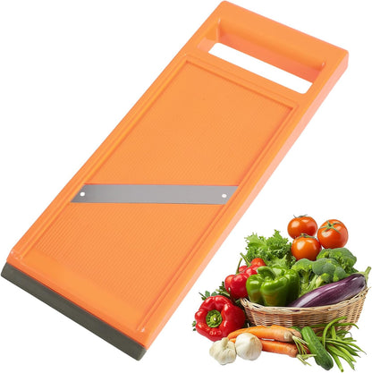 Handheld Mandoline Slicer,Portable Small Mandoline Slicer,for Potato Chips, Mini Mandolines Slicers for Vegetables, Fruits, Cheese, Cucumber Slicers Thin, Orange