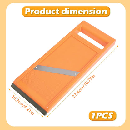Handheld Mandoline Slicer,Portable Small Mandoline Slicer,for Potato Chips, Mini Mandolines Slicers for Vegetables, Fruits, Cheese, Cucumber Slicers Thin, Orange