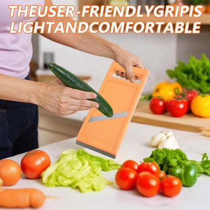 Handheld Mandoline Slicer,Portable Small Mandoline Slicer,for Potato Chips, Mini Mandolines Slicers for Vegetables, Fruits, Cheese, Cucumber Slicers Thin, Orange