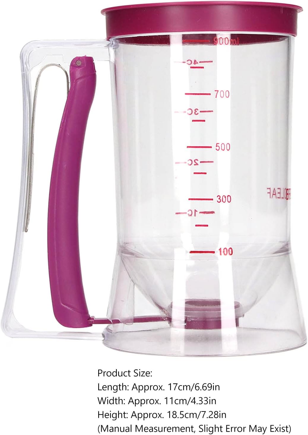 Pancake Batter Dispenser, Batter Dispenser with Squeeze Handle for Pancakes, Waffles, Muffins, And Crepes Baking Tools 900ml