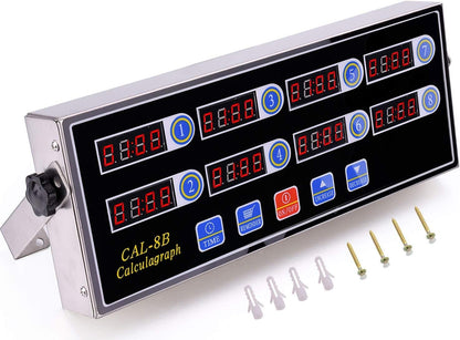 Commercial 8 Channel Kitchen Timer Digital Restaurant Timers Professional Loud Alarm Cooking Reminder