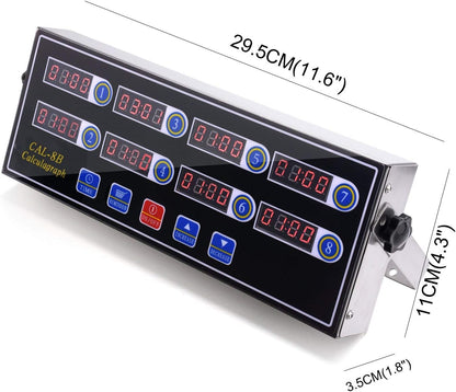 Commercial 8 Channel Kitchen Timer Digital Restaurant Timers Professional Loud Alarm Cooking Reminder