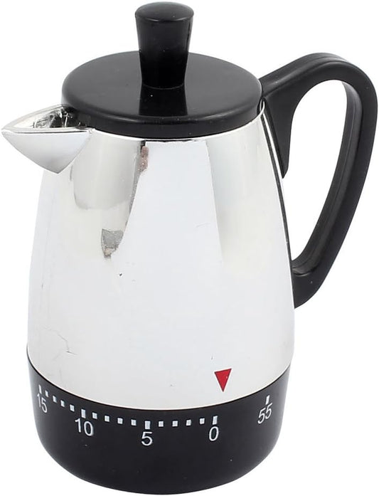 4x3.4x2.2-Inch 60 Mins Mechanical Kitchen Time Meter Coffee Pot Design