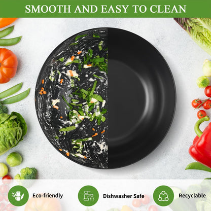 Bamboo Fiber Salad Bowl with Servers Set Large 9.8 inches Nature Bamboo Mixing Bowl with Servers with Lid Spoon and Fork for Fruits,Salads and Vegetables