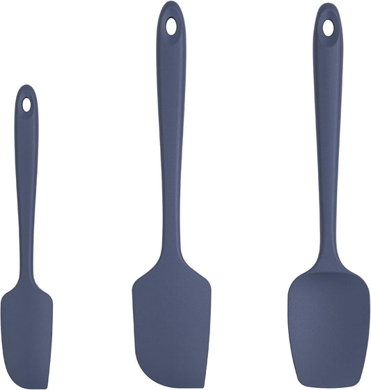 Silicone Spatula Set, 600ºF High Heat Resistant, 3Pc, Midnight Blue