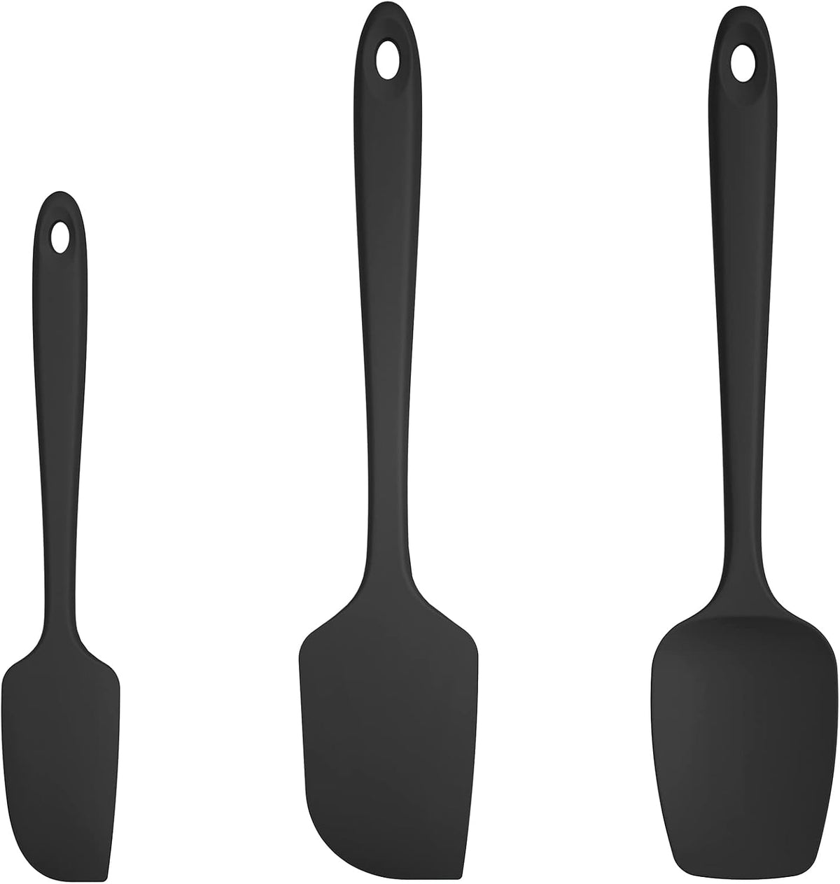 Silicone Spatula Set, 600ºF High Heat Resistant, 3Pc, Midnight Blue