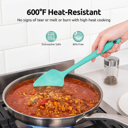 Silicone Spatula Set, 600ºF High Heat Resistant, 3Pc, Midnight Blue