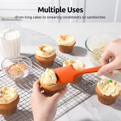 Silicone Spatula Set, 600ºF High Heat Resistant, 3Pc, Midnight Blue