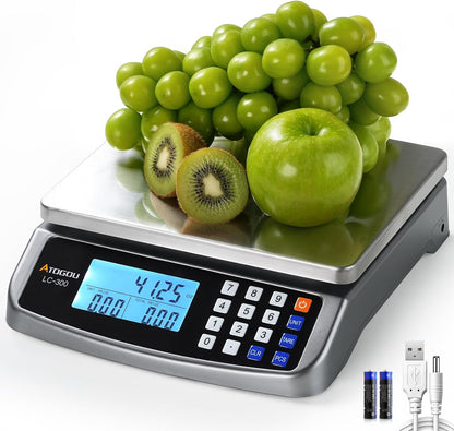 110lb Food Scale, Commercial Kitchen Scale with Price Computing