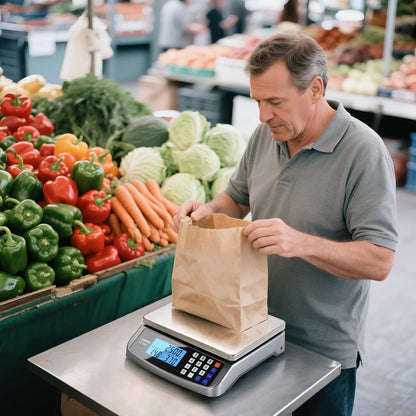 110lb Food Scale, Commercial Kitchen Scale with Price Computing