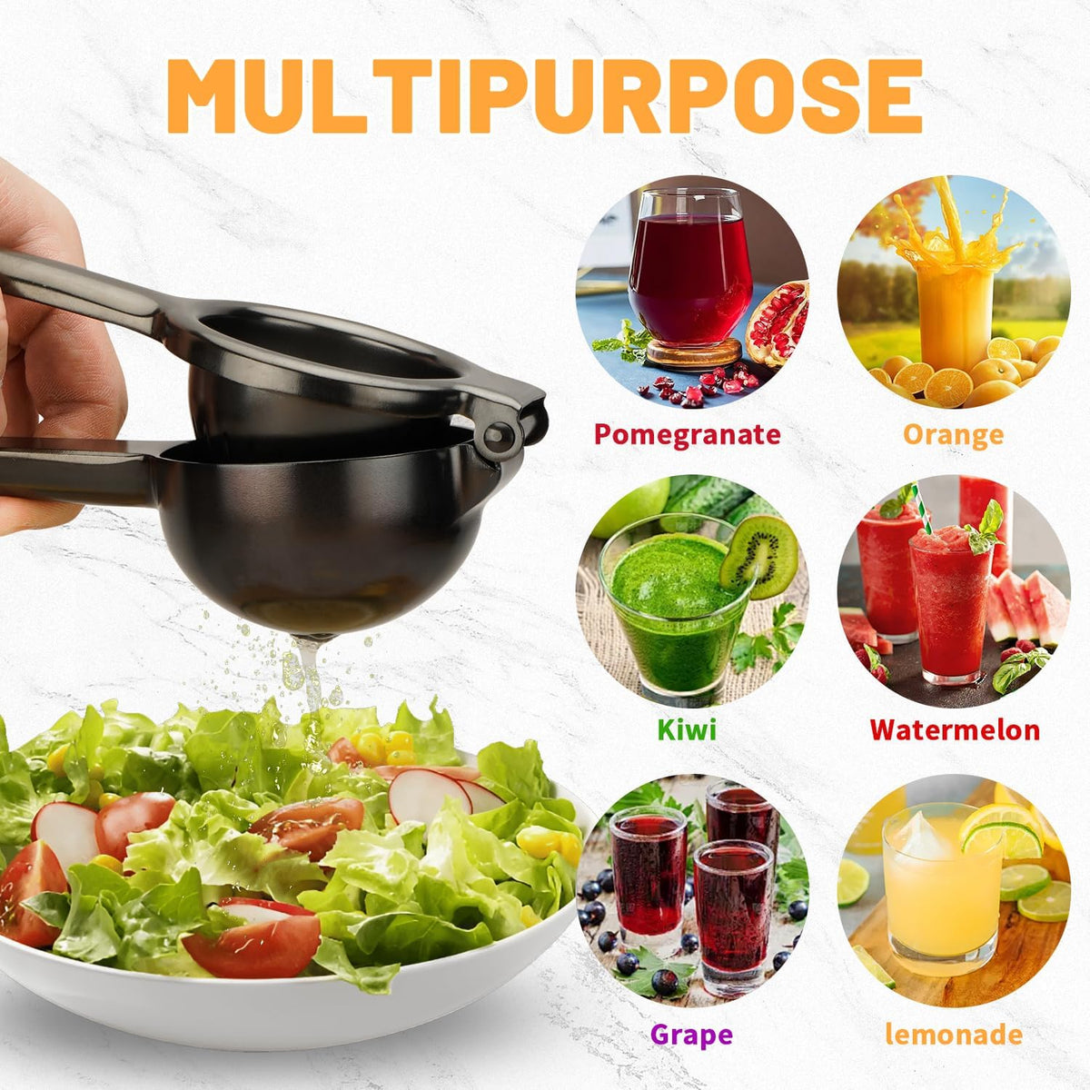 Lemon Squeezer Stainless Steel Manual Heavy Duty Lemon Juicer